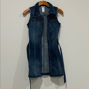 Bebe Indigo Denim Sleeveless Dress